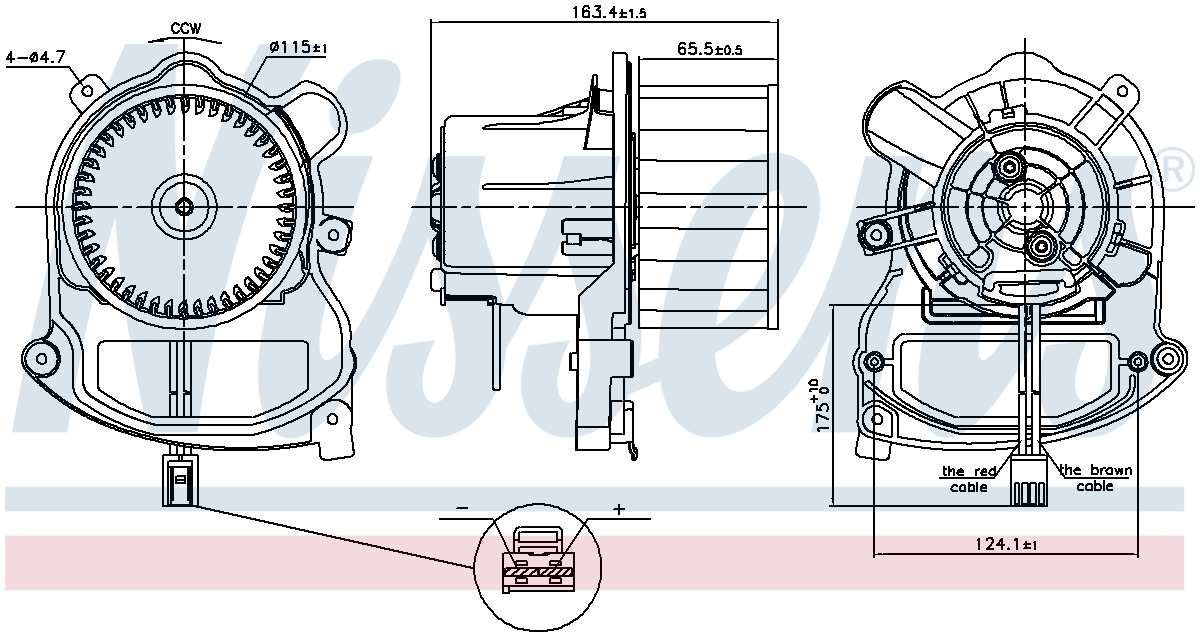 Nissens HVAC Blower Motor Assembly 87801