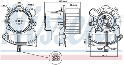 Nissens HVAC Blower Motor Assembly 87801