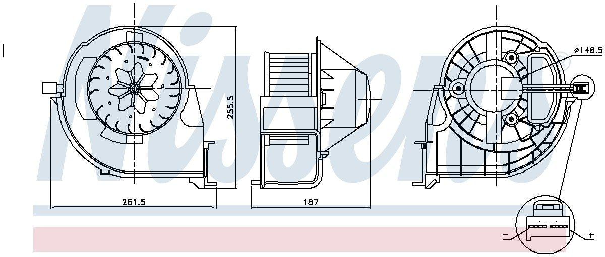 Nissens HVAC Blower Motor Assembly 87802