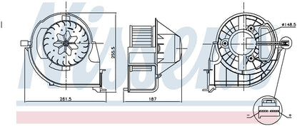 Nissens HVAC Blower Motor Assembly 87802