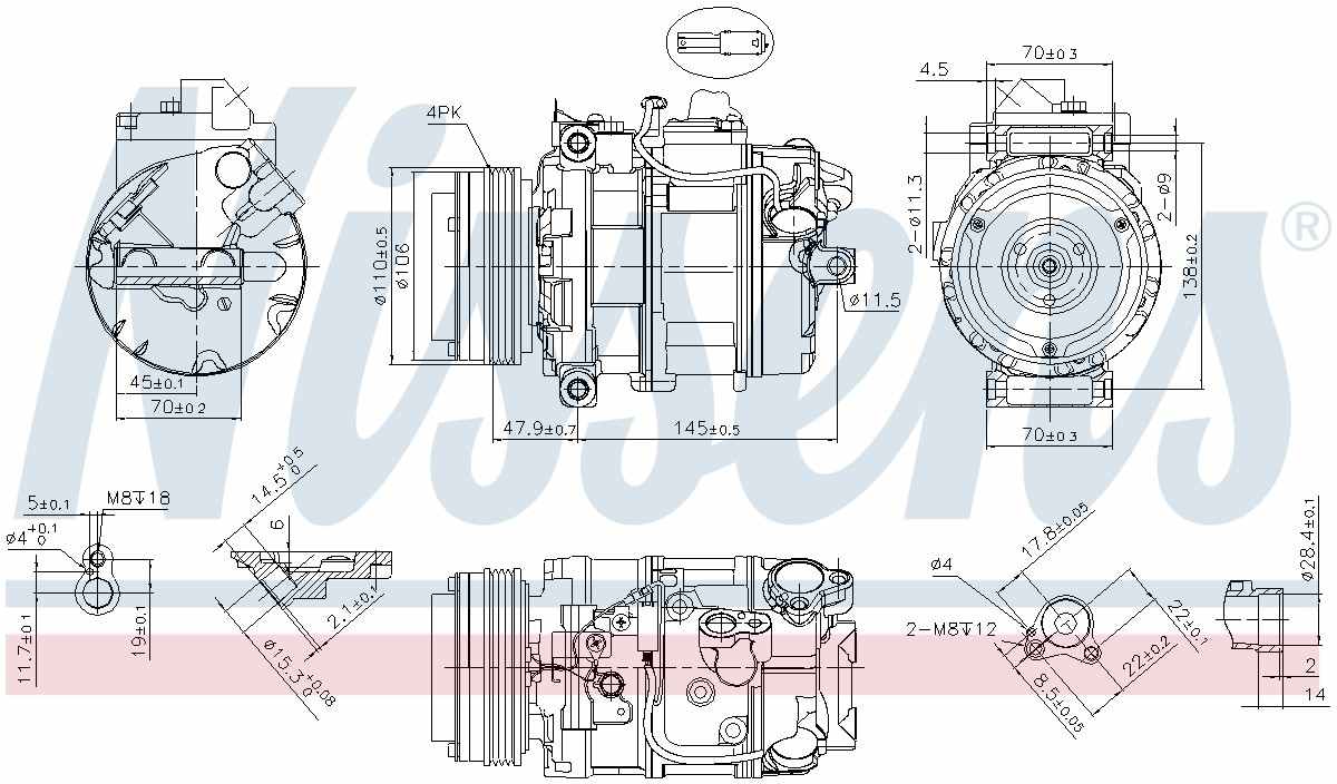Nissens A/C Compressor 890073