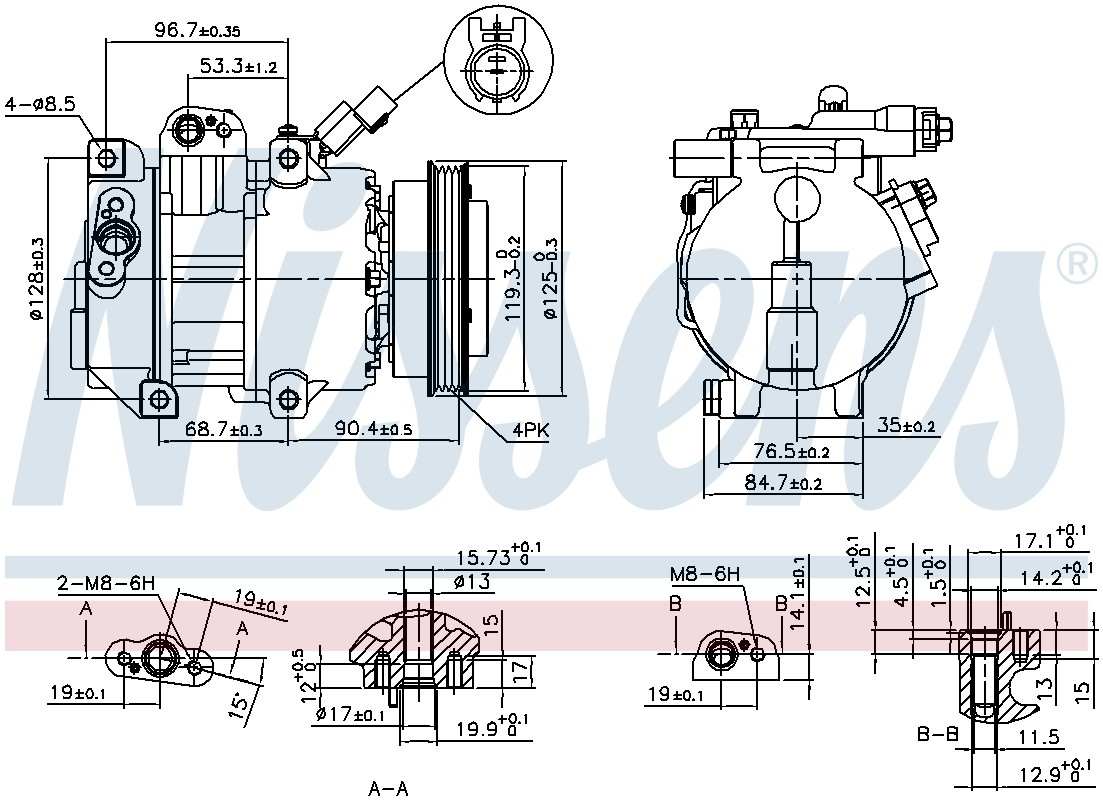 Nissens A/C Compressor 890376