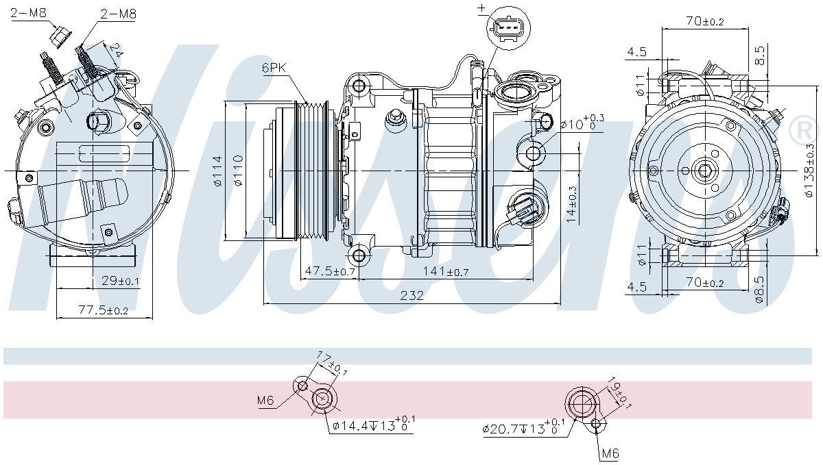 Nissens A/C Compressor 890585 image 3