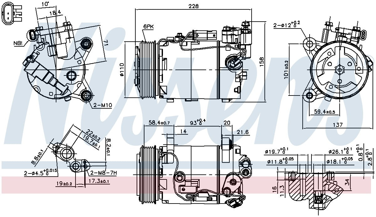 Nissens A/C Compressor 890601 image 3
