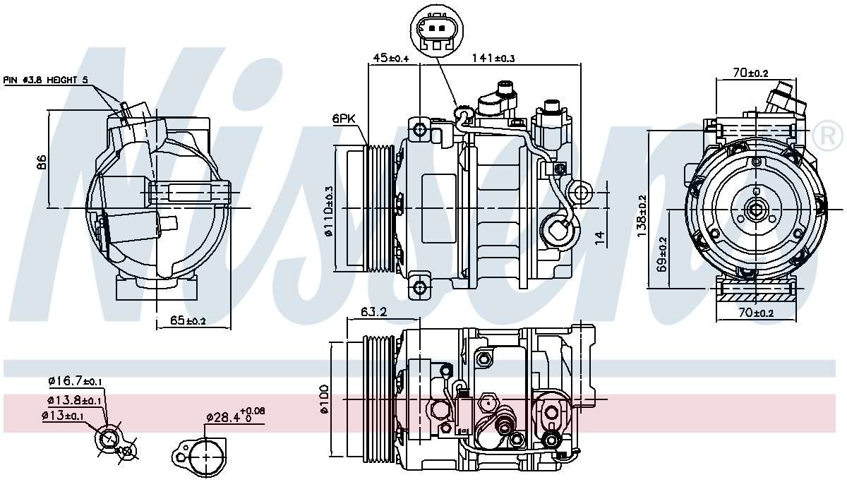 Nissens A/C Compressor 890634