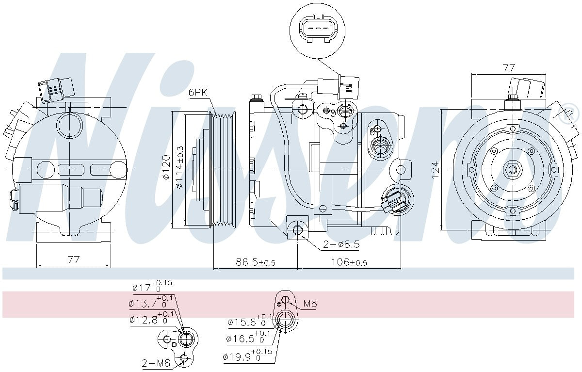 Nissens A/C Compressor 890642 image 3