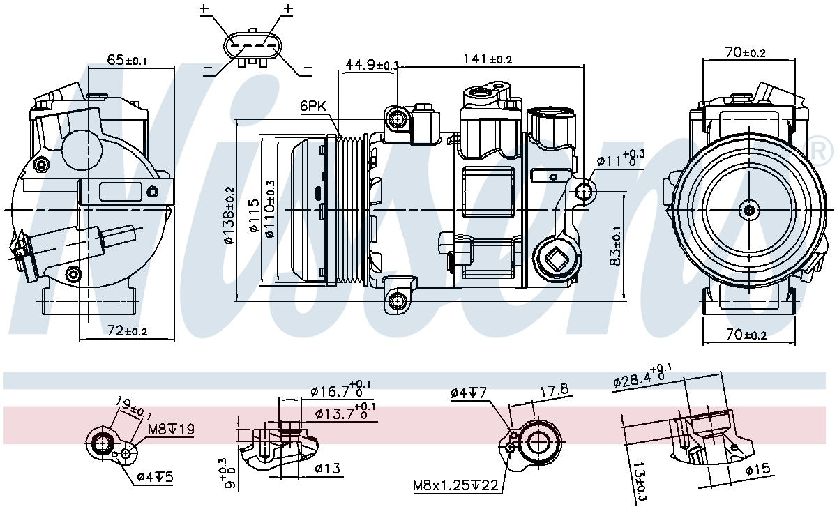 Nissens A/C Compressor 890645 image 3