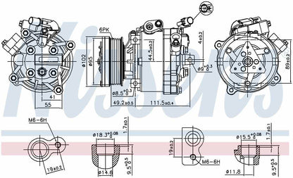 Nissens A/C Compressor 890666