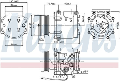 Nissens A/C Compressor 89066