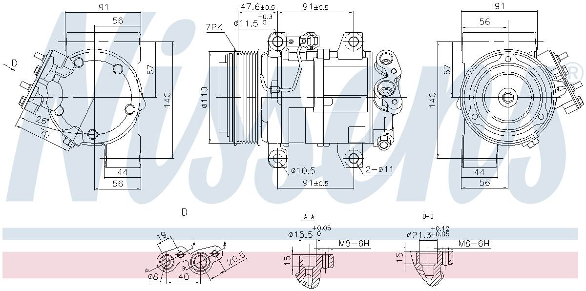 Nissens A/C Compressor 890874