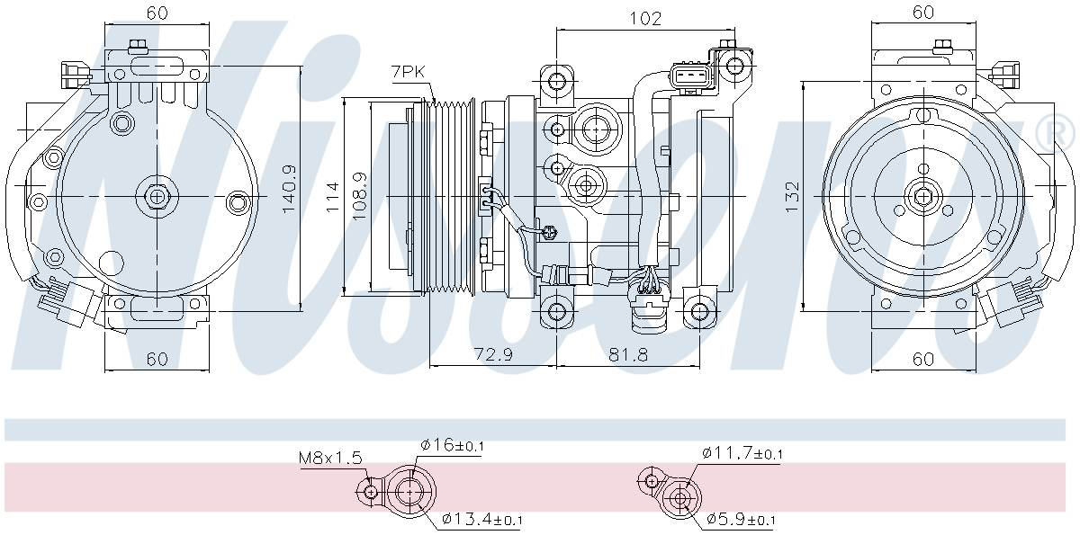 Nissens A/C Compressor 890875