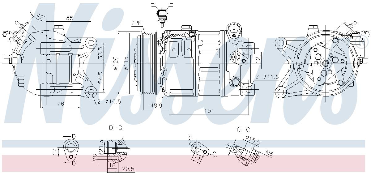 Nissens A/C Compressor 890908