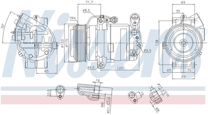 Nissens A/C Compressor 890910