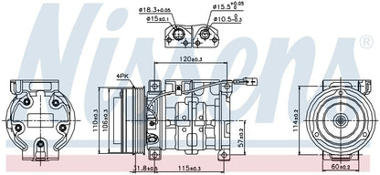 Nissens A/C Compressor 89099