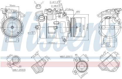 Nissens A/C Compressor 89116