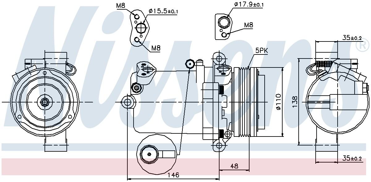 Nissens A/C Compressor 89133