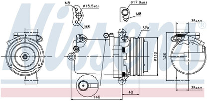 Nissens A/C Compressor 89133