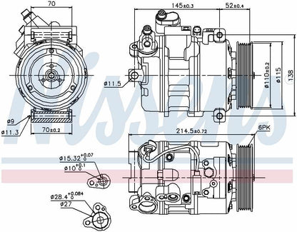 Nissens A/C Compressor 89214