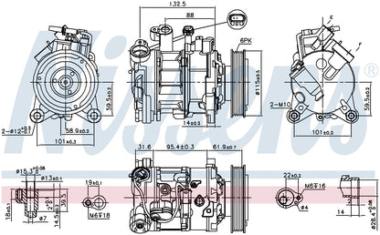 Nissens A/C Compressor 89593 image 3