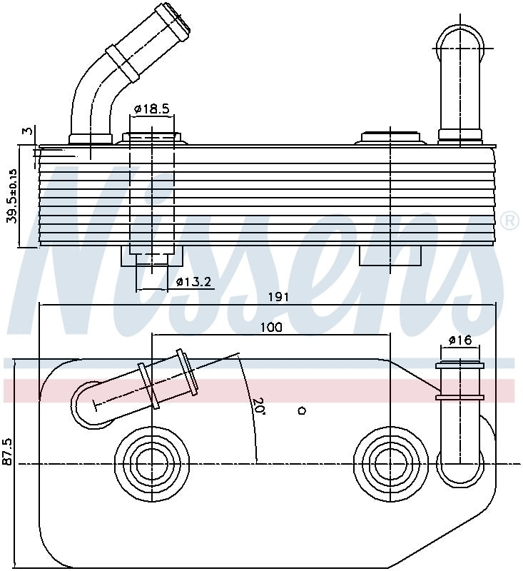 Nissens Automatic Transmission Oil Cooler 90667