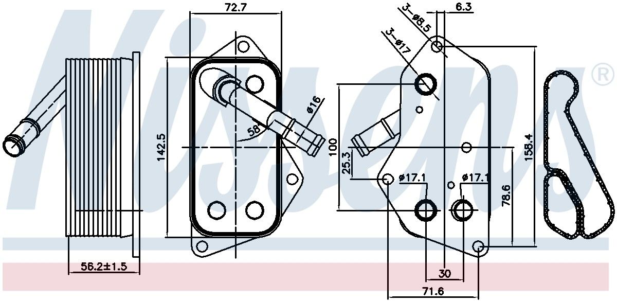 Nissens Engine Oil Cooler 90689