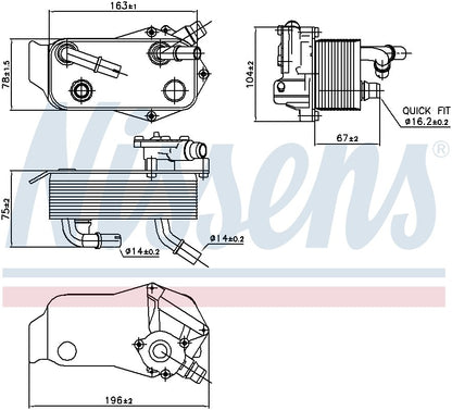 Nissens Automatic Transmission Oil Cooler 90736