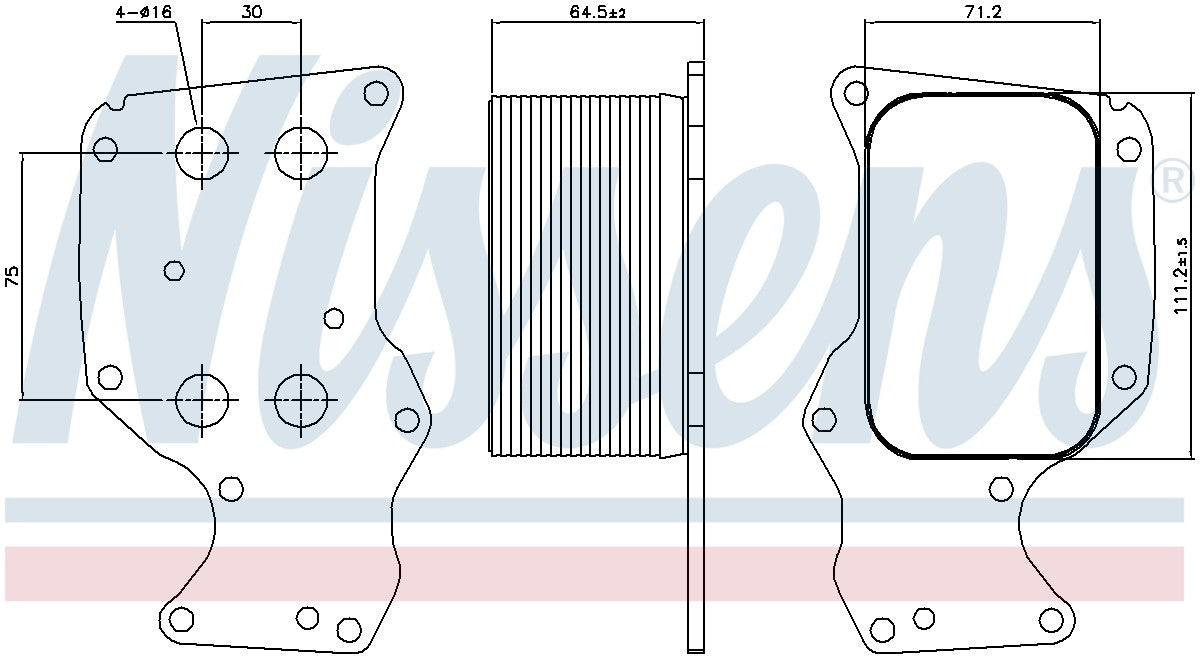 Nissens Engine Oil Cooler 90851 image 3