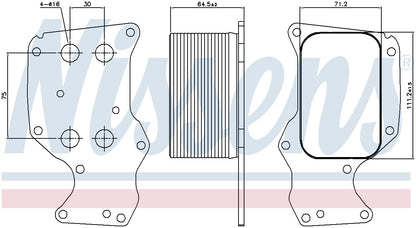 Nissens Engine Oil Cooler 90851 image 3
