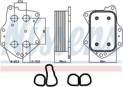 Nissens Engine Oil Cooler 90873 image 3