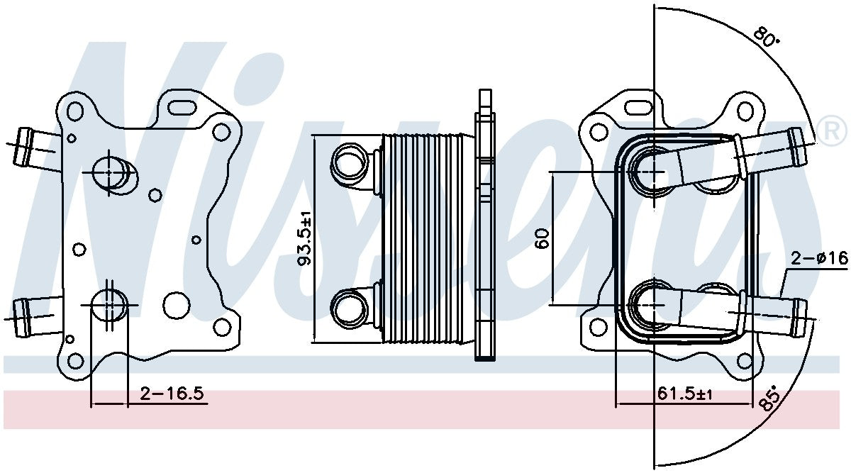 Nissens Engine Oil Cooler 90881 image 3