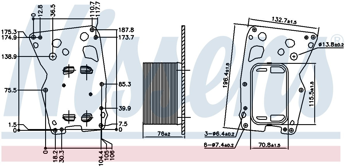 Nissens Engine Oil Cooler 90902 image 3