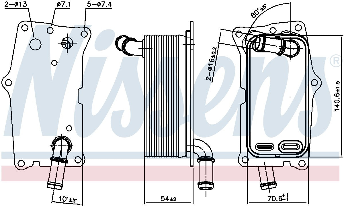 Nissens Automatic Transmission Oil Cooler 91104 image 3