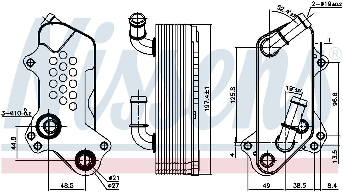 Nissens Engine Oil Cooler 91126