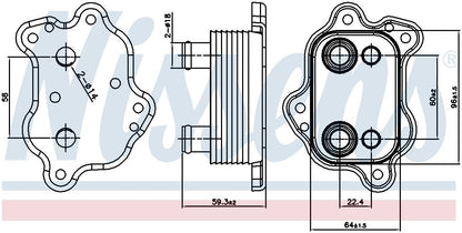 Nissens Engine Oil Cooler 91150