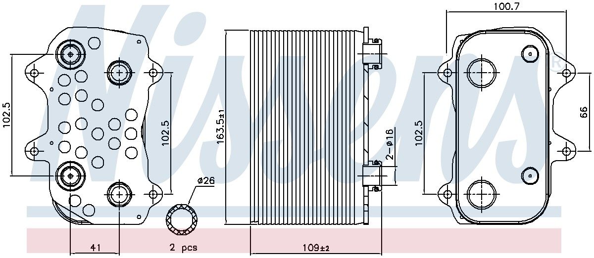 Nissens Automatic Transmission Oil Cooler 91164