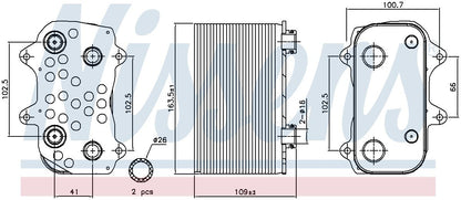 Nissens Automatic Transmission Oil Cooler 91164