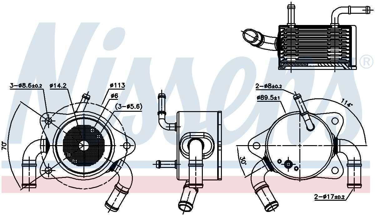 Nissens Automatic Transmission Oil Cooler 91180