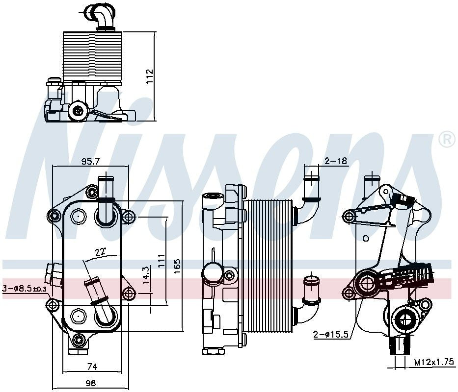 Nissens Engine Oil Cooler 91182