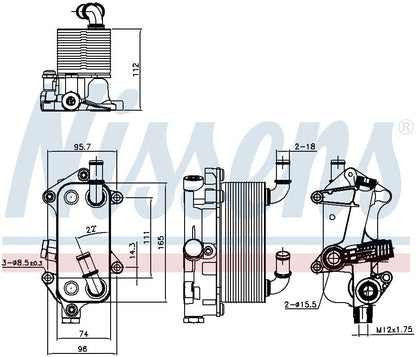 Nissens Engine Oil Cooler 91182