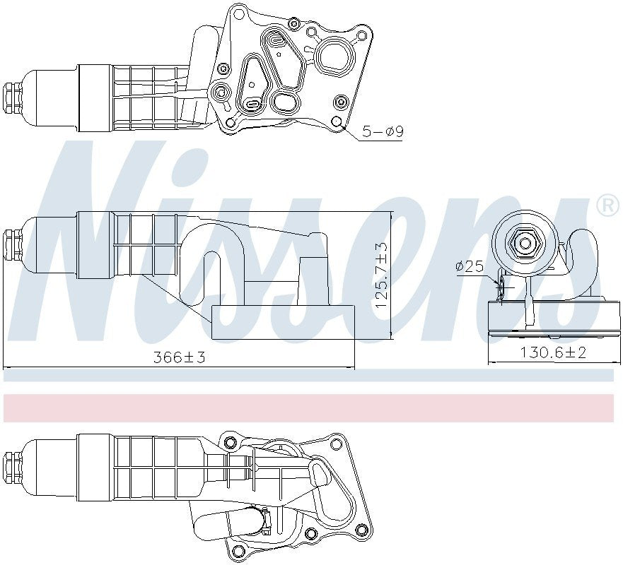 Nissens Engine Oil Cooler 91197