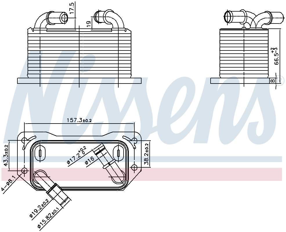 Nissens Engine Oil Cooler 91237 image 3