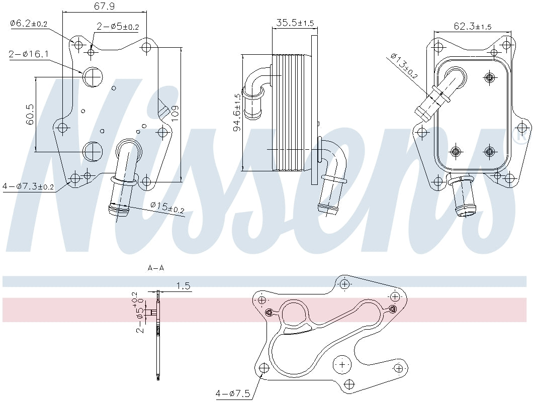 Nissens Engine Oil Cooler 91239 image 3