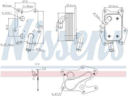 Nissens Engine Oil Cooler 91239 image 3