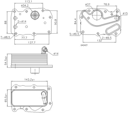 Nissens Engine Oil Cooler 91242 image 3