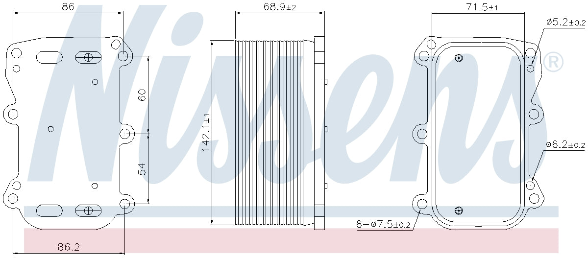 Nissens Engine Oil Cooler 91253 image 3