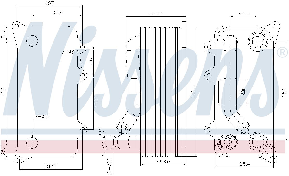 Nissens Engine Oil Cooler 91273