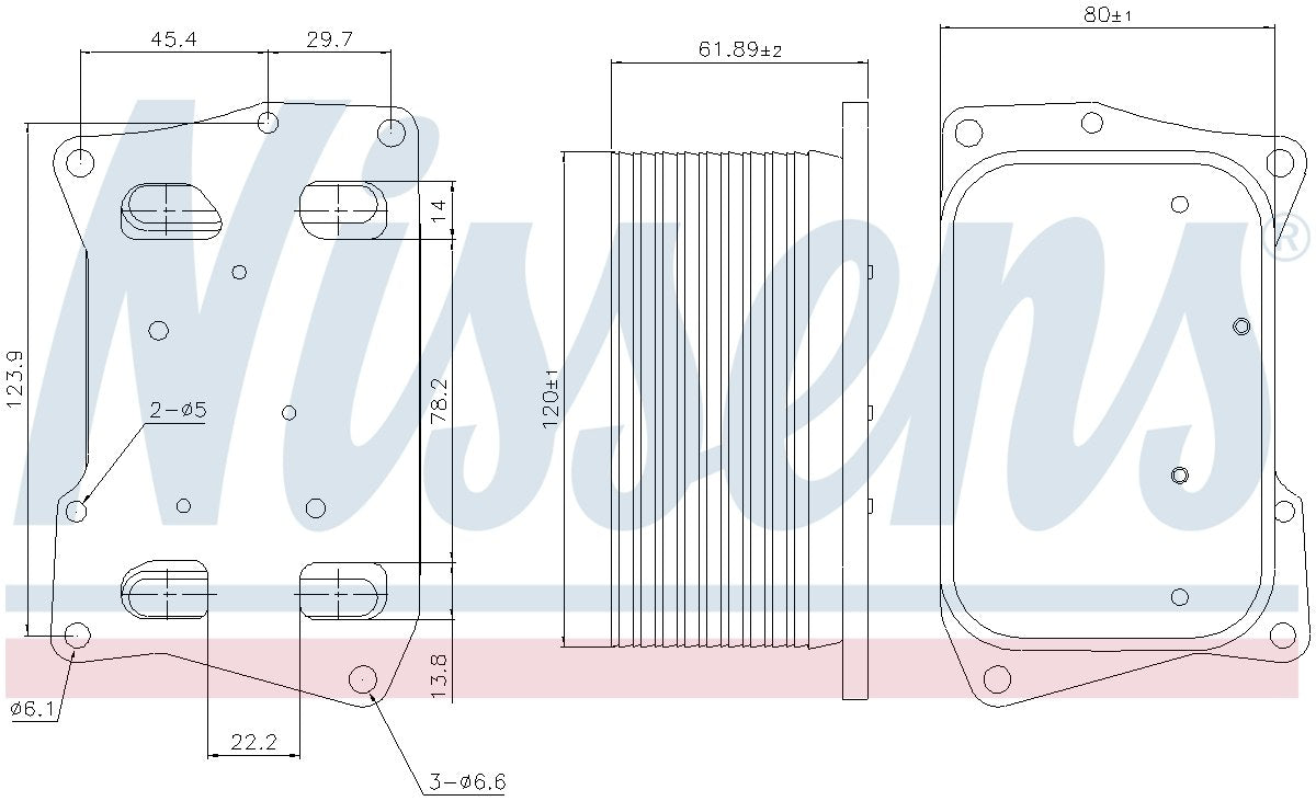 Nissens Engine Oil Cooler  top view frsport 91274