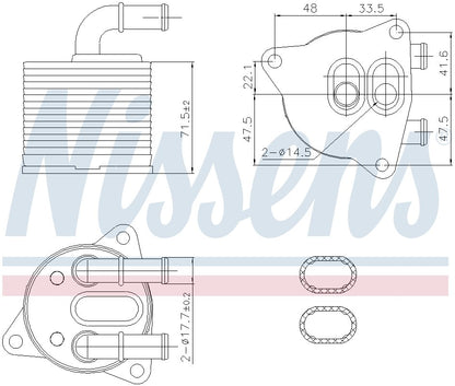 Nissens Automatic Transmission Oil Cooler 91286