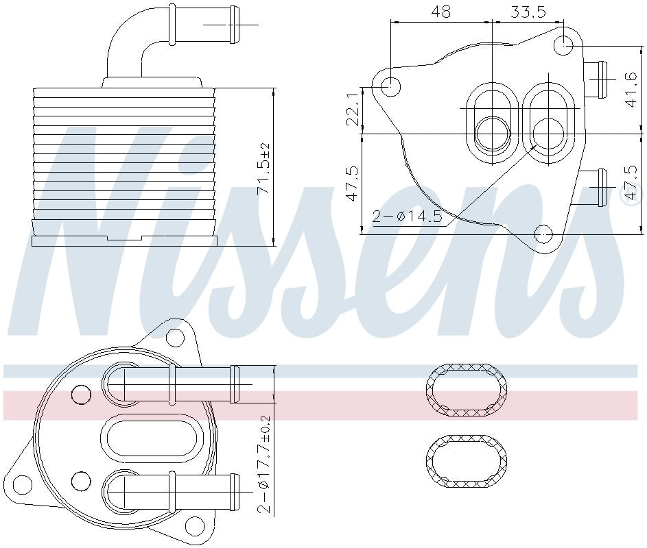 Nissens Automatic Transmission Oil Cooler 91286