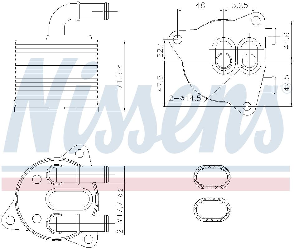 Nissens Automatic Transmission Oil Cooler 91286